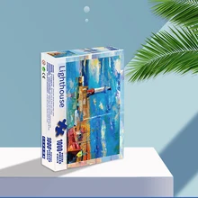 Puzzle en bois coloré de 1000 pièces pour adulte, jouet éducatif à décompression, paysage créatif, cadeau de noël, nouveauté