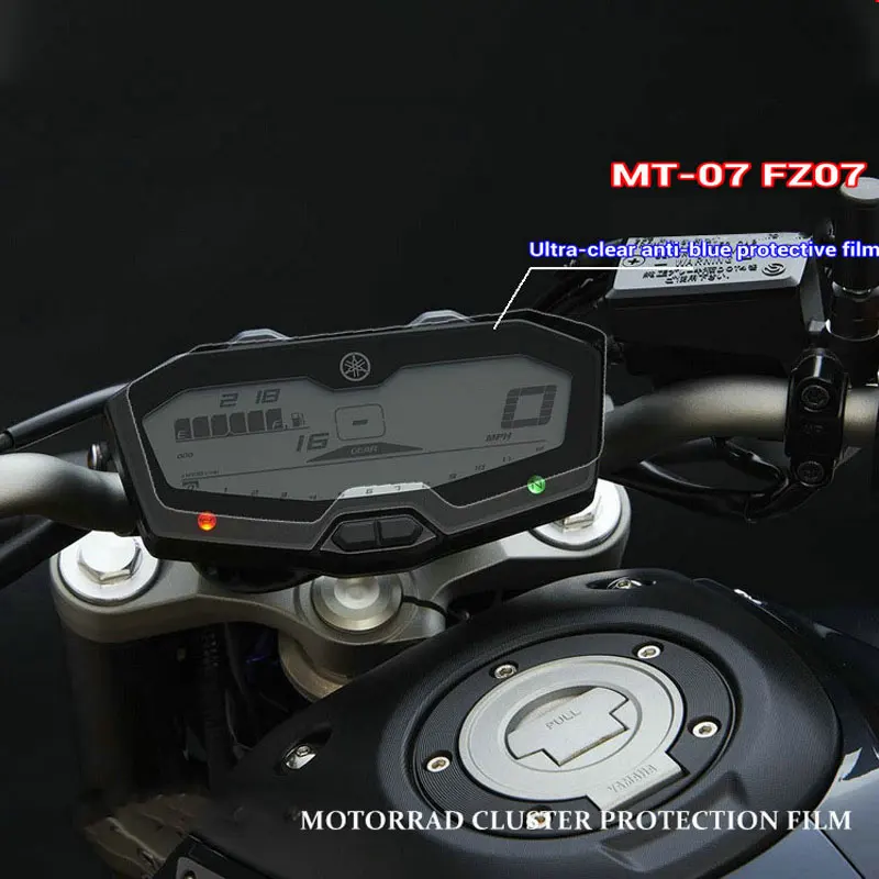 Для Yamaha FZ07 MT07 мотоцикл скоростной инструмент кластер Защита от царапин пленка протектор экрана Blu-Ray