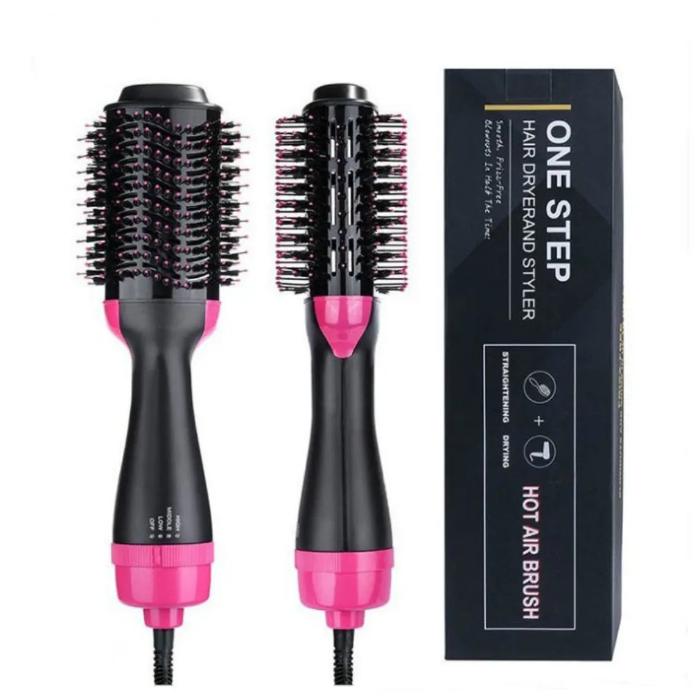 

2 In One Step Hair Dryer Hot Air Brush Styler And Hair Straightener Curler Comb Roller Electric Blow Dryer Brush EU/US/AU/UK