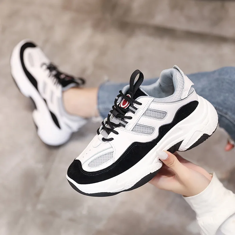 

Dad Shoes Women's 2019 Autumn And Winter New Style Students Korean-style Versatile Breathable Mesh Athletic Shoes Casual Shoes