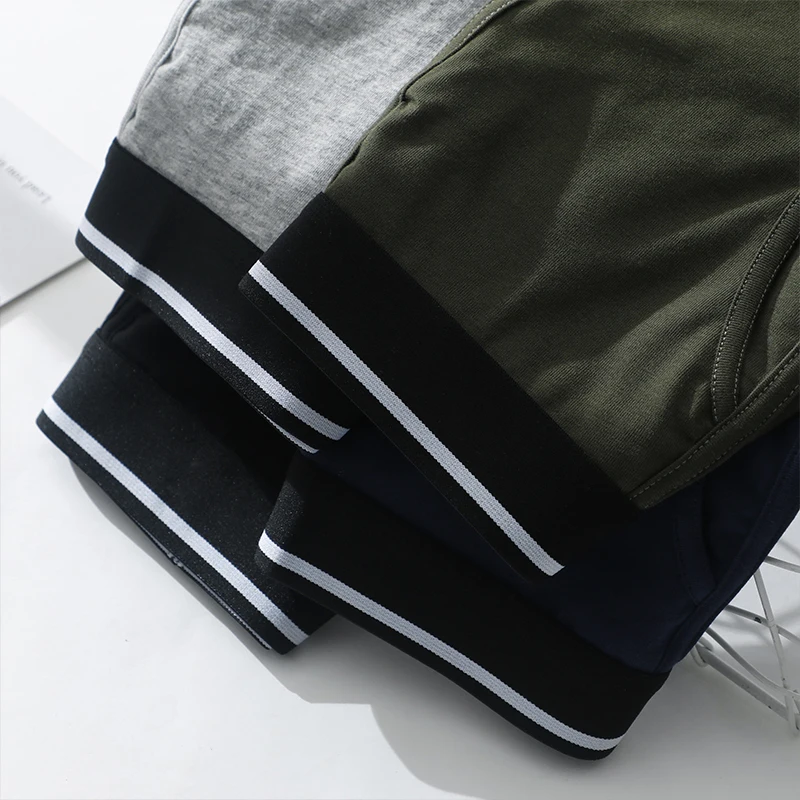 Boxed men's new underwear front opening pure cotton low waist boxer pants young men's pure color breathable boxer pants