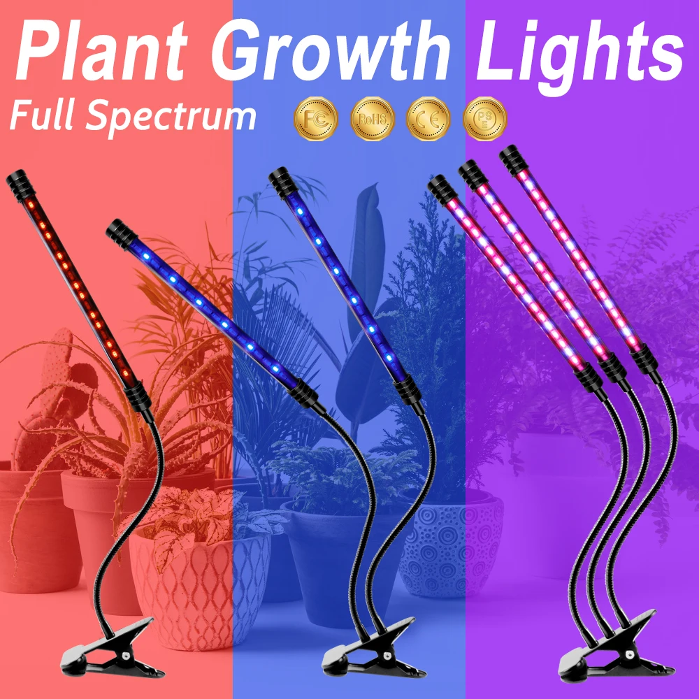 

IP66 Waterproof Phyto Grow Lamp LED Full Spectrum Smart Timing Plant Light USB Flower Seed Hydroponics Growth Box LED Fitolampy