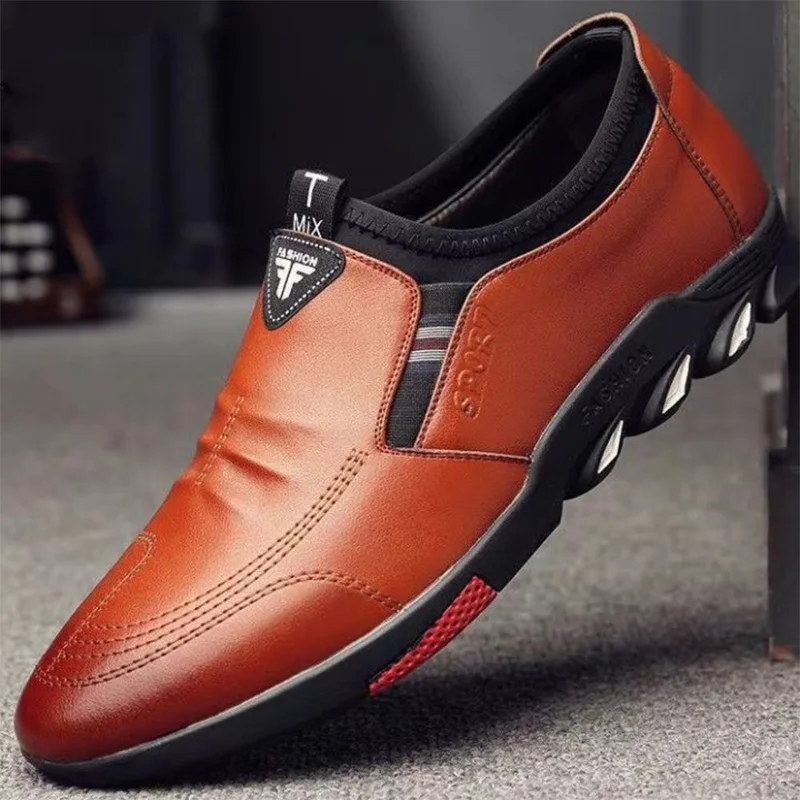 Men Leather Shoes Casual Loafers Sneakers