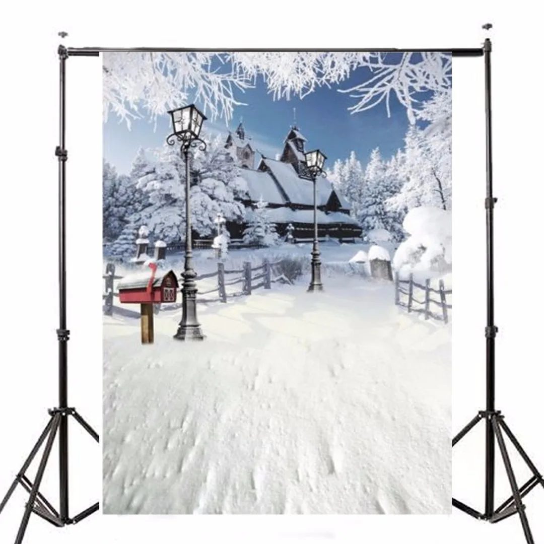 5x7ft Christmas Winter Snow Vinyl Photography Studio Background Backdrop