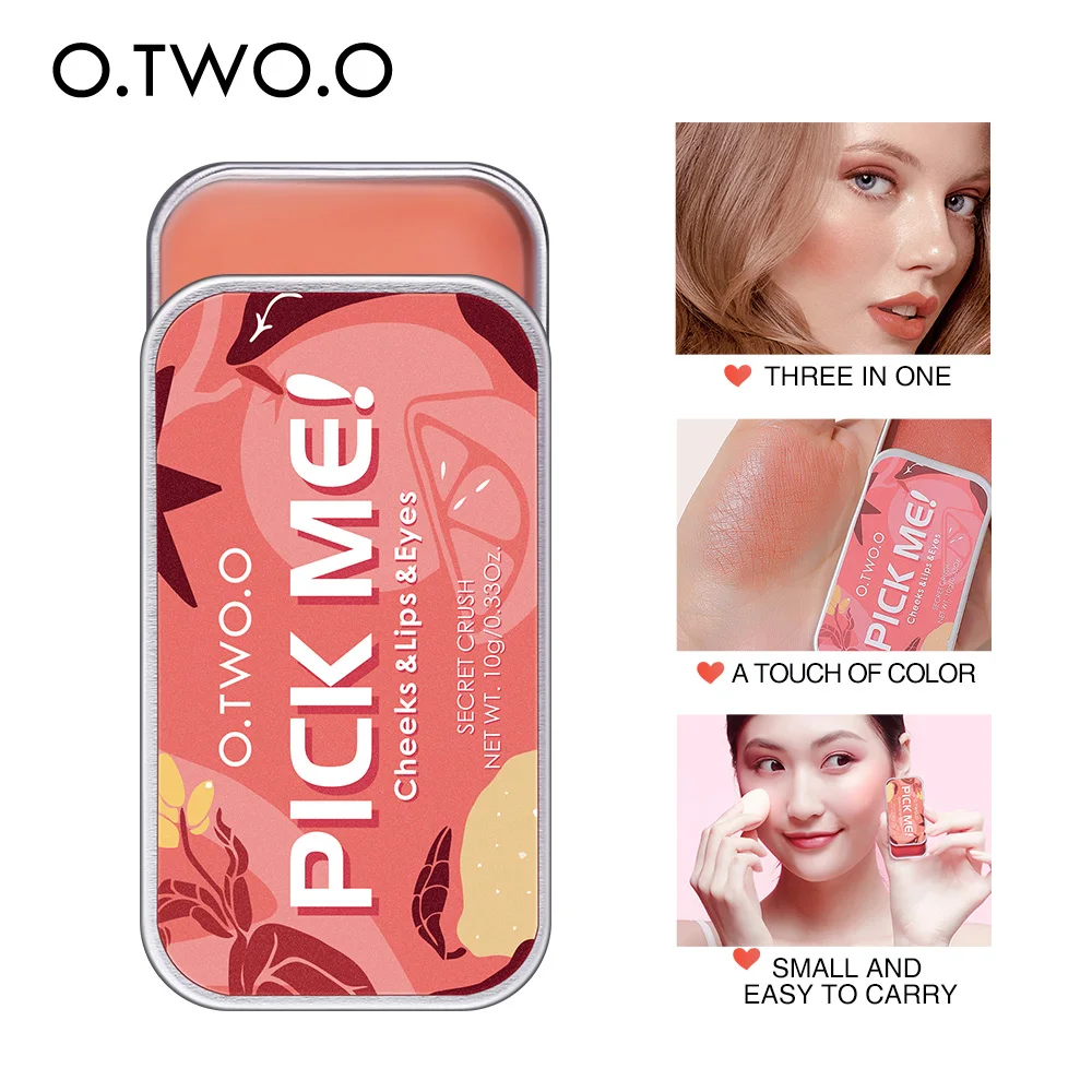 O.TWO.O Multifunctional Makeup Palette 3 IN 1 Lipstick Blush For Face Eyeshadow Lightweight Matte Lip Tint Natural Face Blush