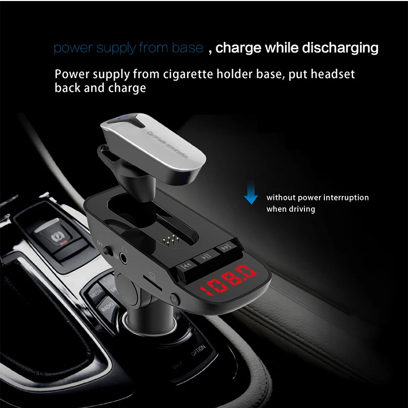 Автомобильный комплект, гарнитура, fm-передатчик, Bluetooth, для автомобиля, Hands-Free, AUX 3,5 мм, аудио, музыка, MP3 плеер, fm-модулятор, Bluetooth 4,2, USB зарядное устройство