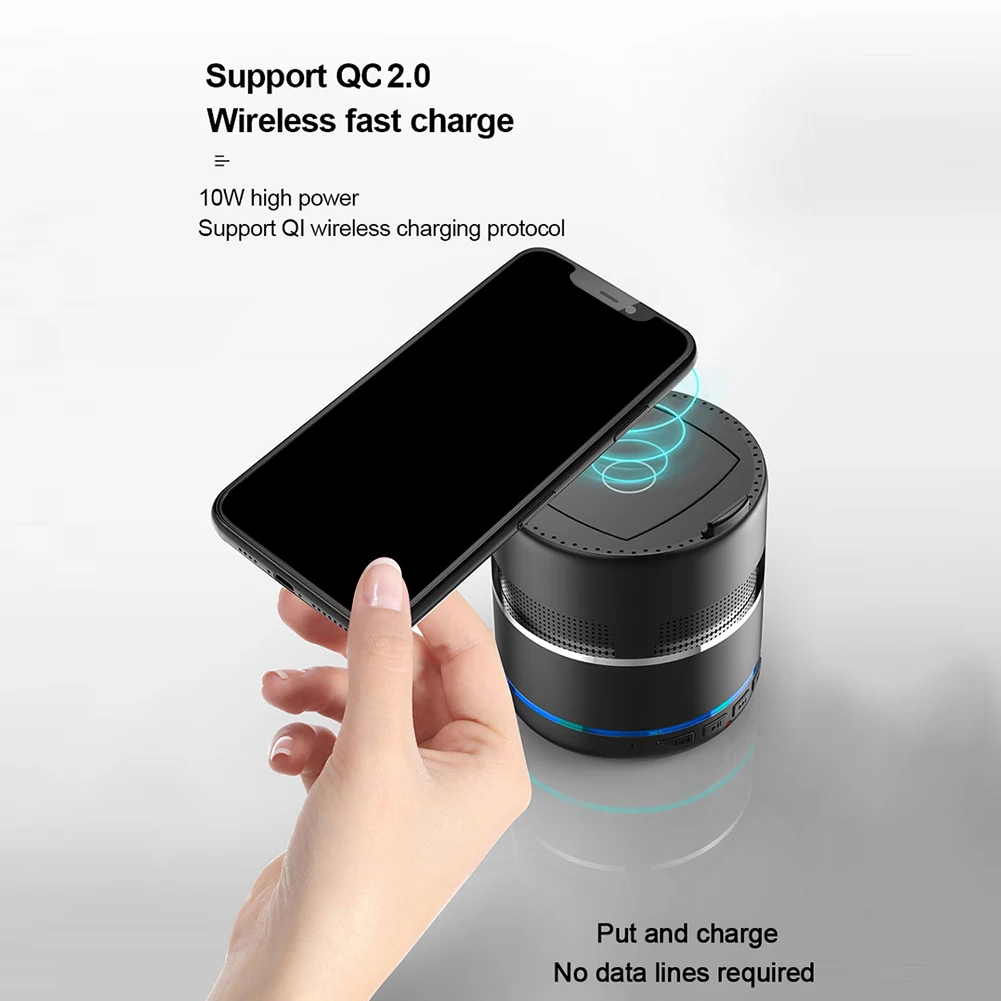 Подарок Поддержка TF карты HiFi стерео Bluetooth динамик без потерь Многофункциональный портативный ABS беспроводная передача Питание от батареи