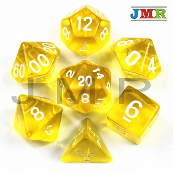

Translucent Dice Multi-Sided Dice with Dragons and Dungeons Games Dice Set of D4-D20 for Entertainment Board Game