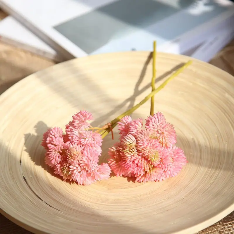 RUYI 20 см искусственная Гортензия суккулент растения в горшках бонсай креативные мягкие семена риса DIY украшения дома пластиковые поддельные растения - Цвет: pink