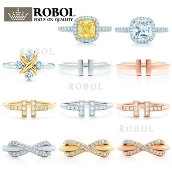 

JZ TFB Original TTFF Sterling Silver 925 High Quality Charm Ring Engraved Inscription FOR Woman Original Model Production