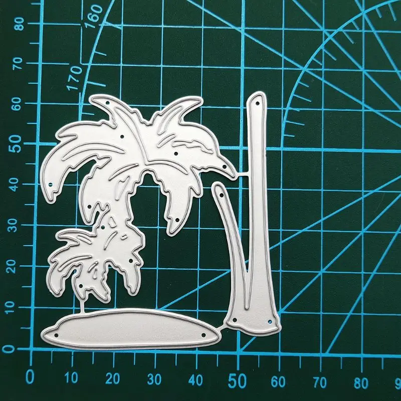 Кокосовое дерево металлические режущие штампы трафарет для скрапбукинга