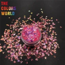 TCT-211 в форме бабочки, переливчатая Радуга, 3 мм, блеск для ногтей, украшение для ногтей, макияж, гель для ногтей, блеск для тела, ручная работа, хна, сделай сам