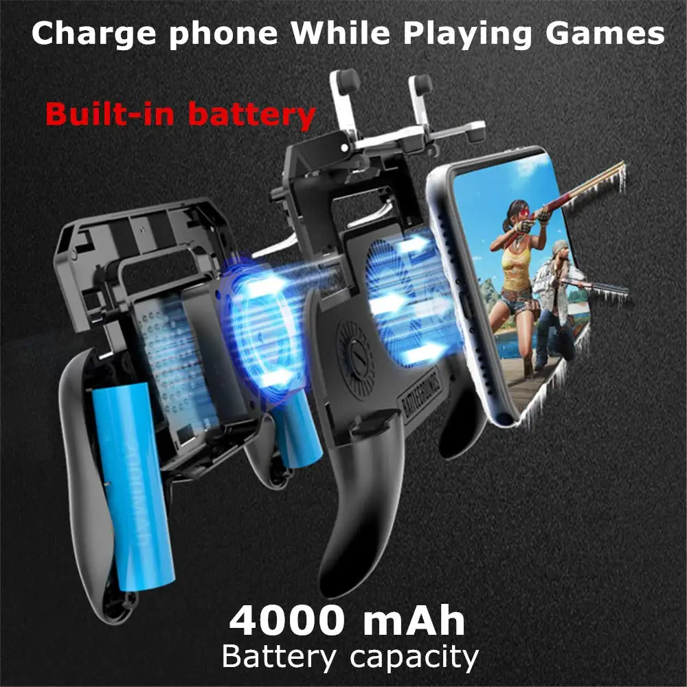 Winex Pubg игровой контроллер мобильный триггер L1R1 шутер джойстик игровой коврик кулер для телефона вентилятор с 2000 мАч 4000 мАч power Bank