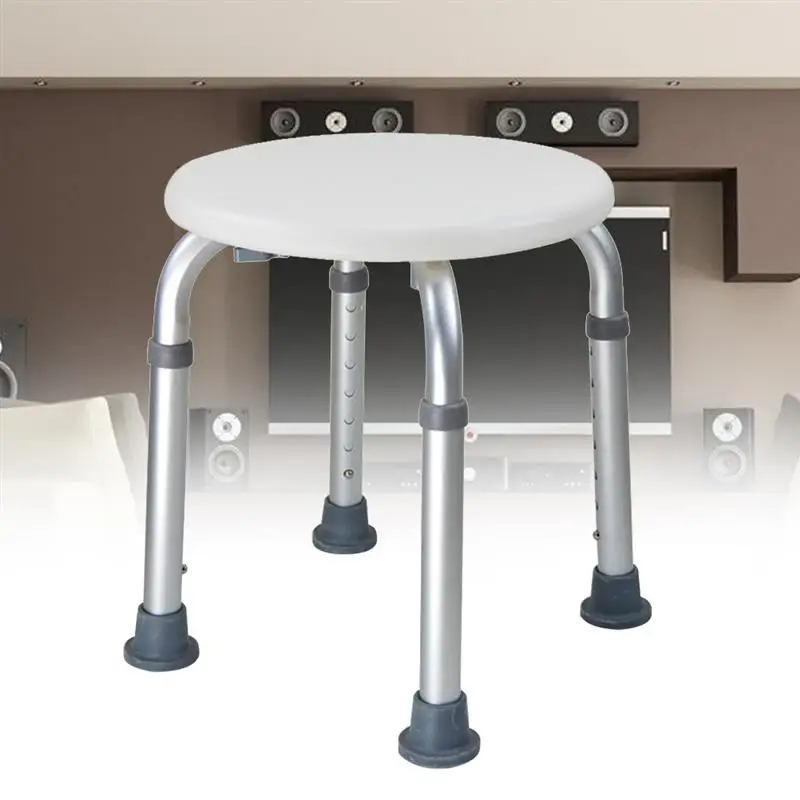 Adjustable Bath Tub Shower Chair 8 Height Bench Stool Seat with Non-Slip Rubber Sole for Bathroom 6