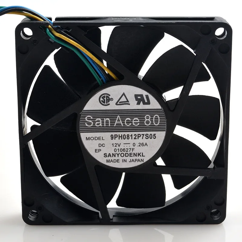 Для Sanyo SANYO 9PH0812P7S05 8015 12V 0.26A 8CM 8cm PWM вентилятор шасси|Кулеры/вентиляторы/системы
