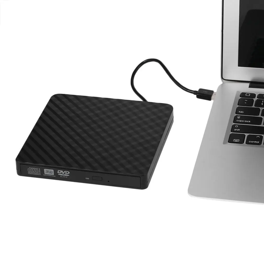 Внешний DVD rom Оптический привод USB 2,0 CD/DVD-rom CD-RW плеер горелка тонкий портативный ридер записывающее устройство для ноутбука