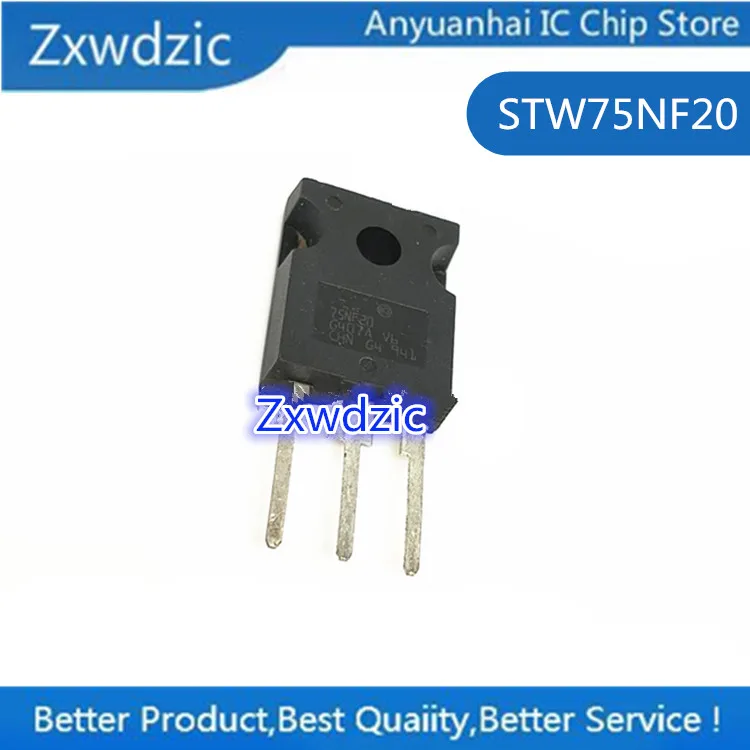 

10 шт. 00% новый импортный оригинальный STW75NF20 75NF20 TO-247 MOSFE 200V 75A