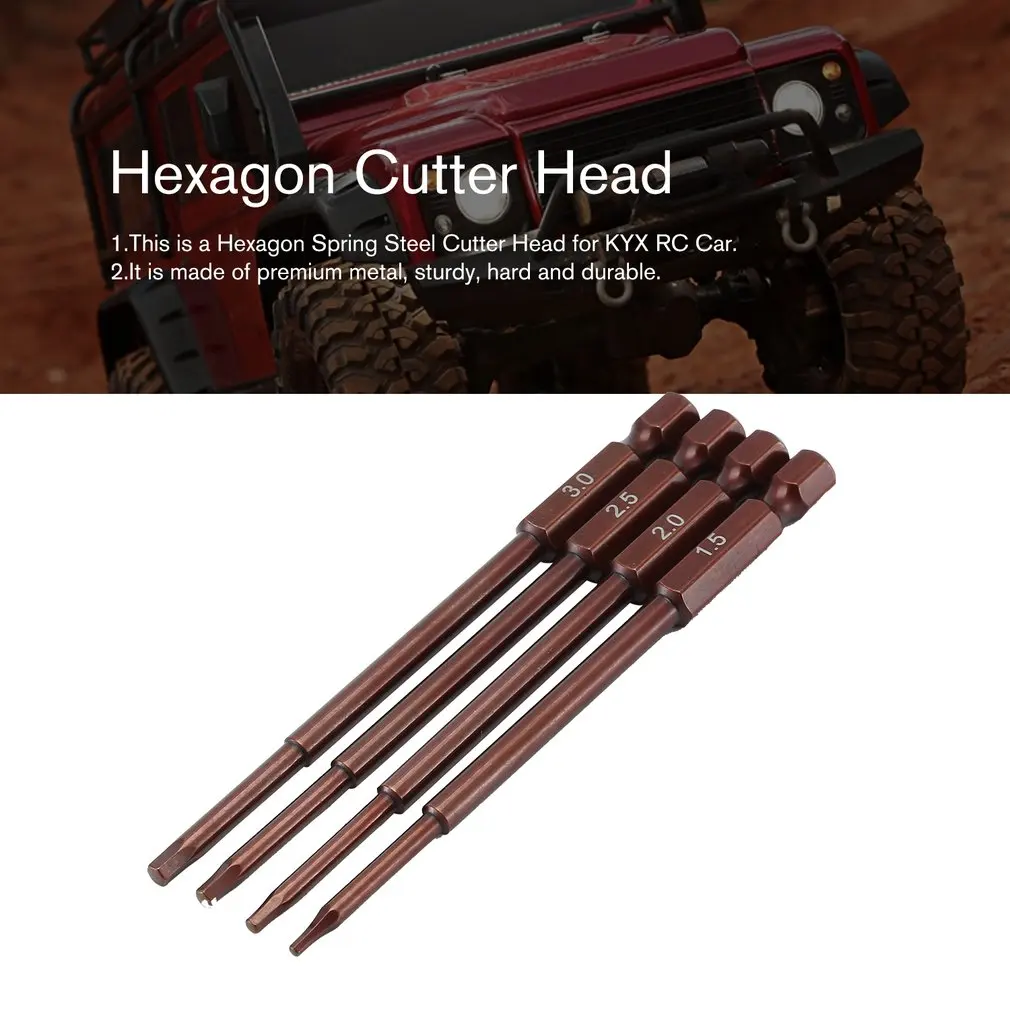 

Hot 4PCS KYX Hexagon Spring Steel Cutter Head Repair Tool Kit for RC Model Cars Spare Parts Upgrade Parts Acc 1.5/2.0/2.5/3.0