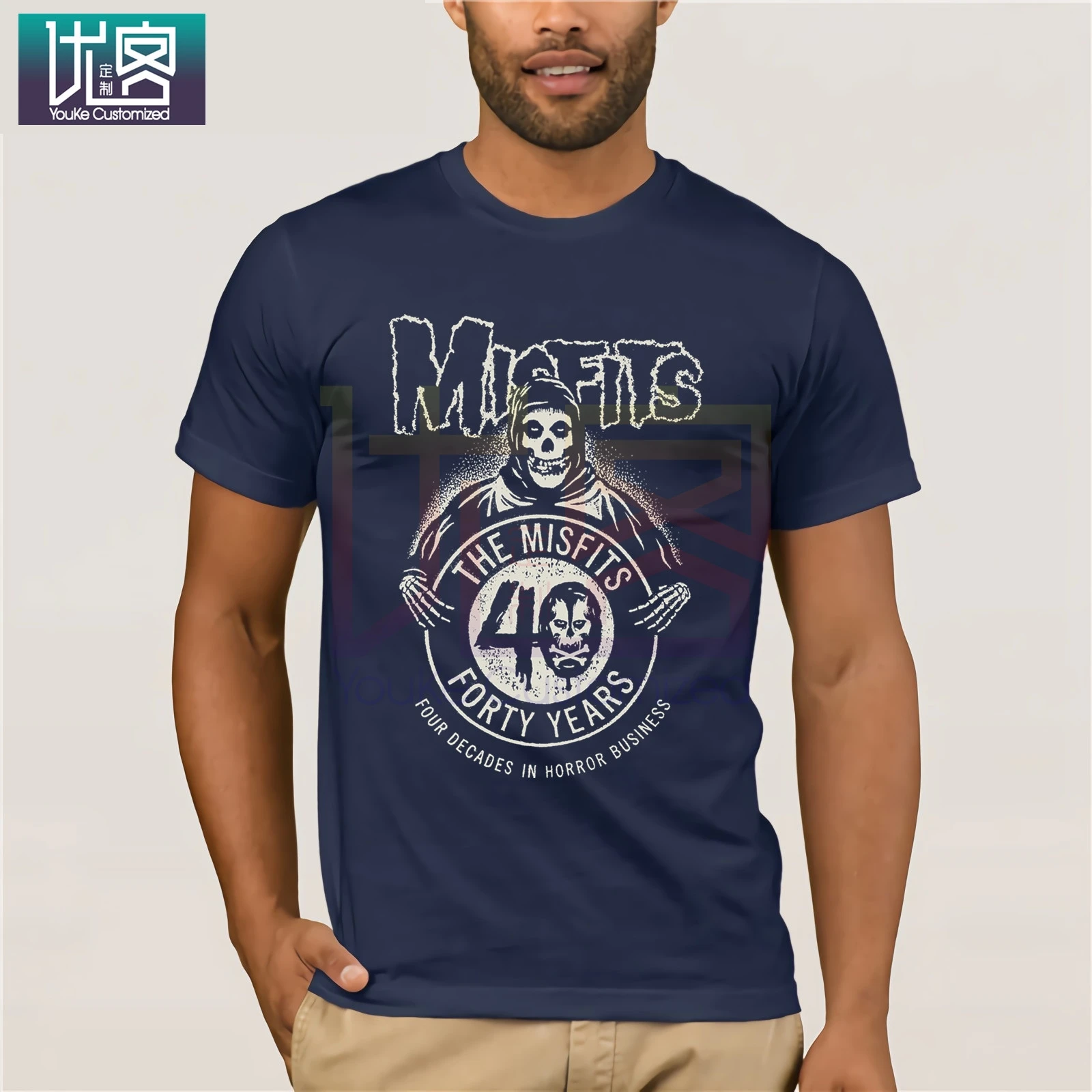 

The Misfits 40th Anniversary T-Shirt Clothing Cotton Tee Unisex Fashion Streetwear Humor Tee Shirt 100% Cotton Tops Graphic