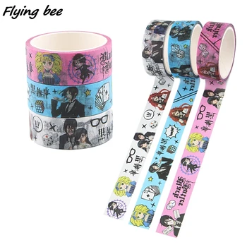 

20pcs/lot Flyingbee 15mmX5m Anime Black Butler Decorative Paper Washi Tape Scrapbooking Tapes School Office Supply X1105
