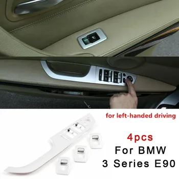 

4pcs Button Cover Trims Door Window For BMW 3 Series E90 Sedan Accessories