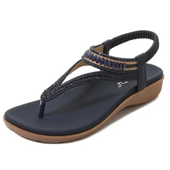 BEYARNEHigh جودة خمر المرأة الصنادل العلامة التجارية الجديدة عادية مريحة الإناث الشقق الصيف المصارع أحذية غير رسمية 4