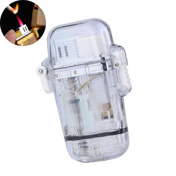 

Waterproof Lighter Red Flame Inflatale Jet Lighter For Camping Gas Windproof Cigar Lighter Men Gadget