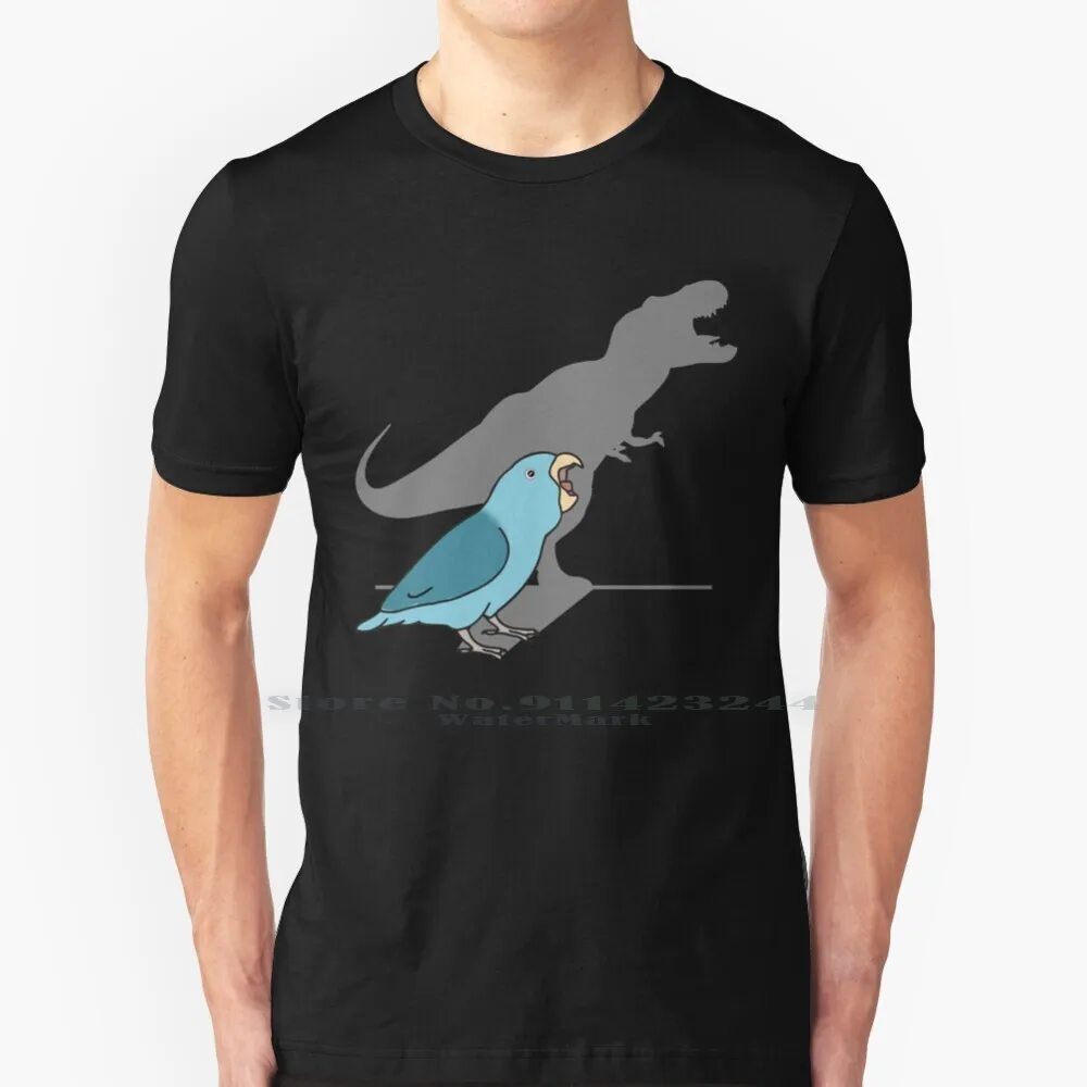 T-Rex Blue Partrotlet T Shirt Cotton 6Xl Tyrannosaurus Rex T Rex Dinosaurus Velociraptor Doodle Cute Bird Lover Parrot Owner