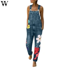 Womail осень зима женские комбинезоны крутой джинсовый комбинезон повседневные рваные джинсы комбинезоны без рукавов джинсовые комбинезоны mujer