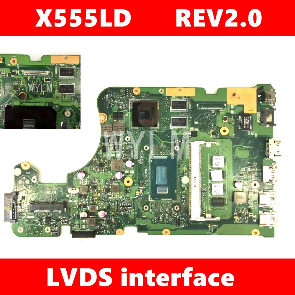 Материнская плата X555LD LVDS MAIN_BD_4G/GT820M/2 ГБ REV2.0 для Asus X555LJ LB LI LN X555LF X555L A555L VM590L