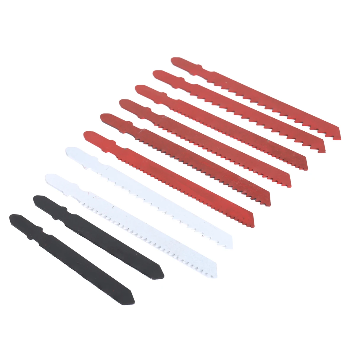 DWZ 10pcs Jigsaw Blades Assortment Set for Bosch T Shank Jig Saw Metal Plastic Wood