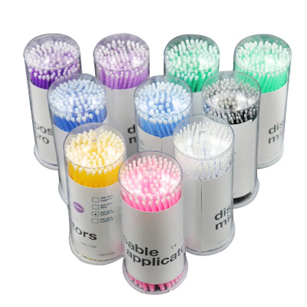 

100Pcs/box Disposable micro brush Individual Lash Removing Tools Micro Brushes Eyelash Extension Tools
