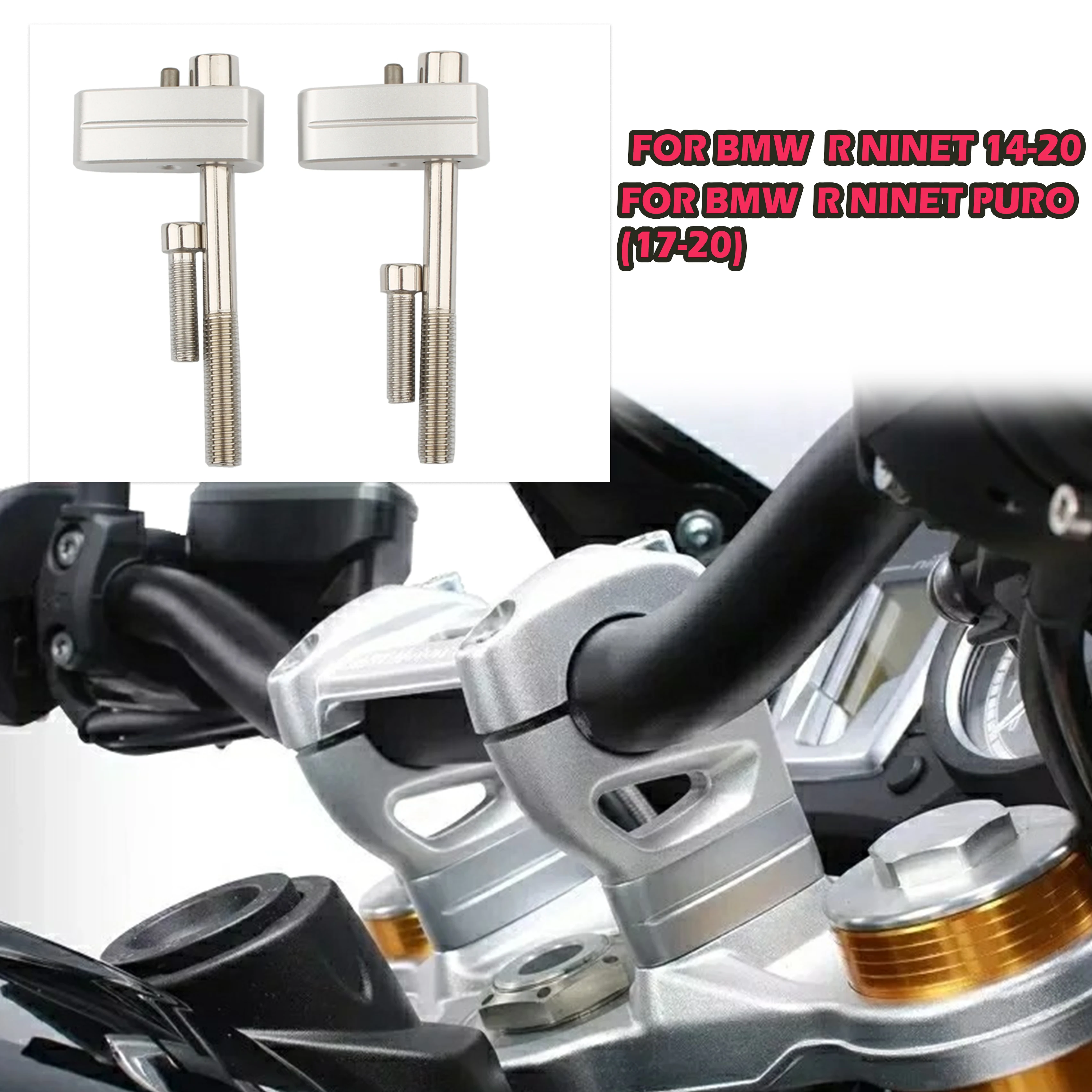 Accessori Moto Riser Manubrio Sposta Altezza 20Mm Misura Per Bmw R Nine T/5 Pure R Ninet Scrambler Urban G/S Racer