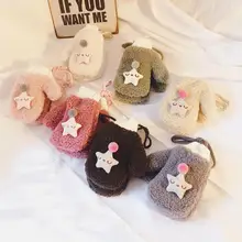 trendiest star pattern kids gloves Toddler Baby Boys Girls Cartoon Full Finger Warm Thicken Knitted Mittens Gloves