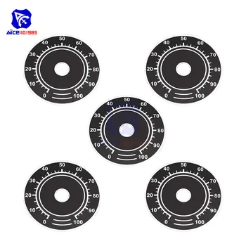 

5PCS/Lot Rheostat Variable Transformer Rotary Potentiometer Control 0-100 Dial Face Plate Scale Sheet