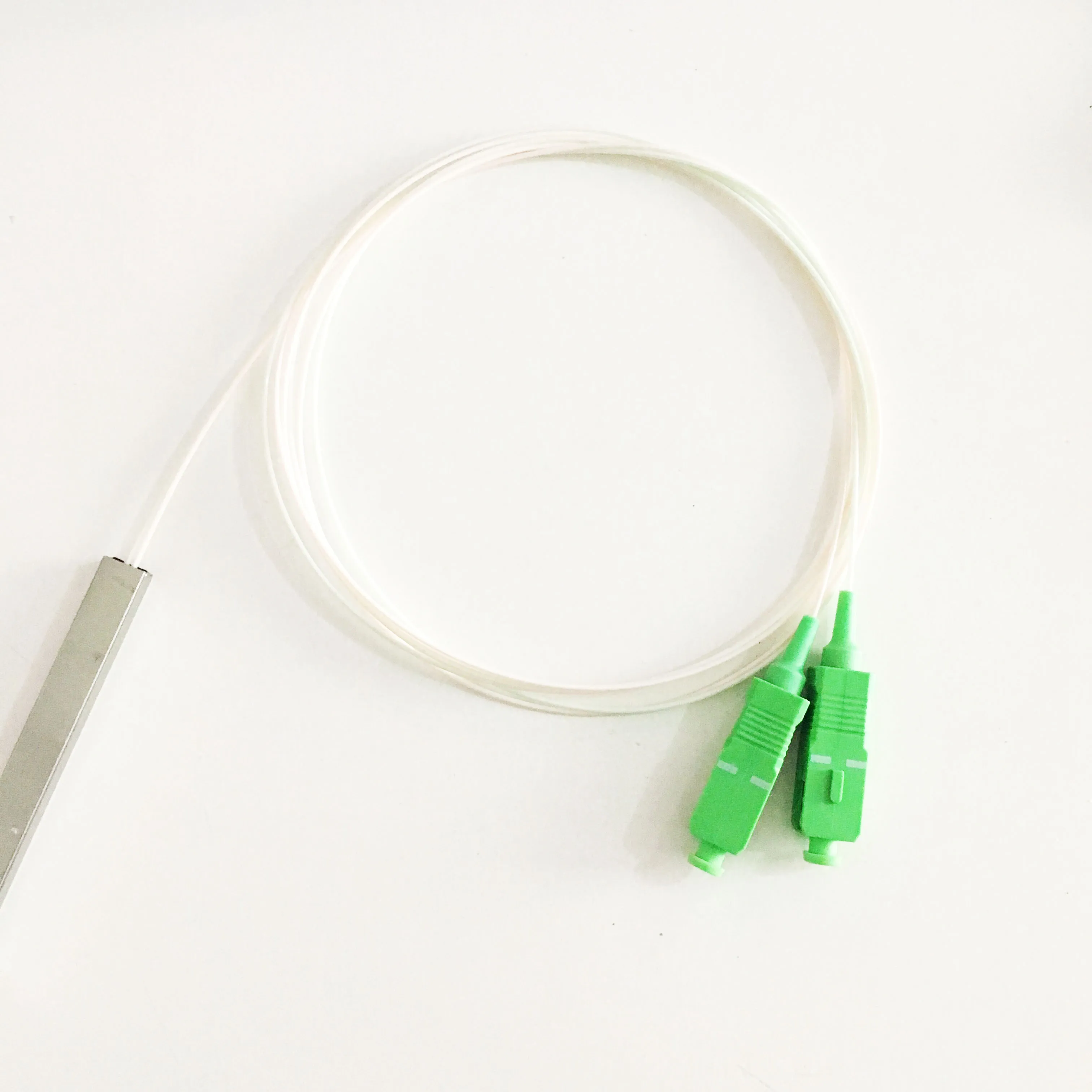 SC APC 1X2 PLC волоконно-оптический сплиттер FTTH 0,9 мм SC Одномодовый мини стальная труба оптический сплиттер - Цвет: sc apc