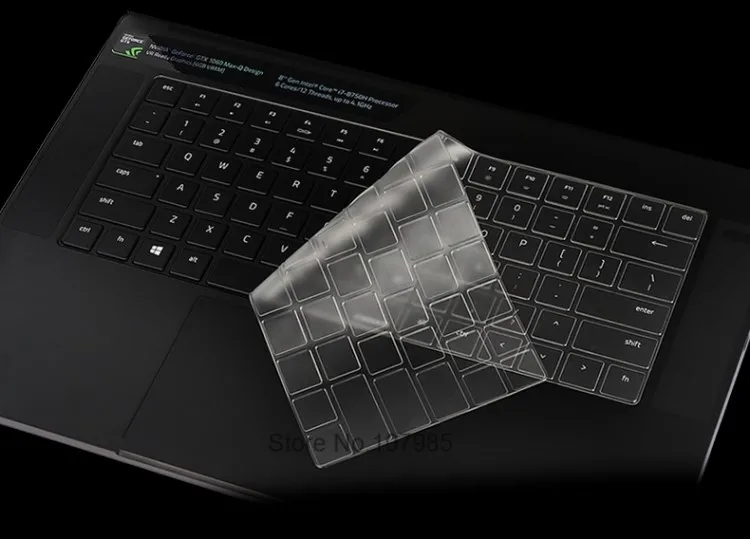 Ультра тонкая прозрачная клавиатура из ТПУ кожного покрова для Razer blade 15 15,6 дюйм чехол для клавиатуры кожи protectot - Цвет: Clear