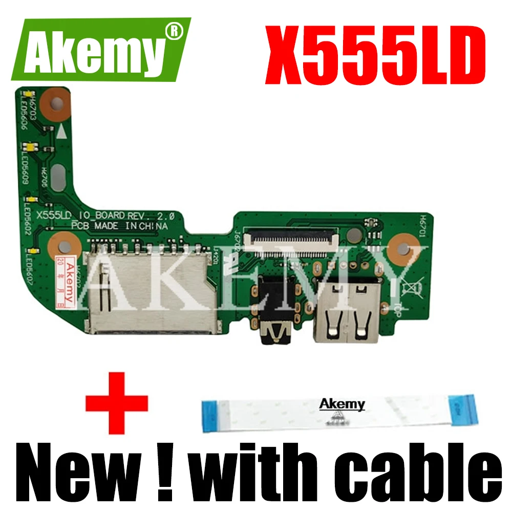 Новый оригинальный с кабелем для For Asus X555 X555L X555LD X555LD_IO USB аудио кард-ридер плата REV: