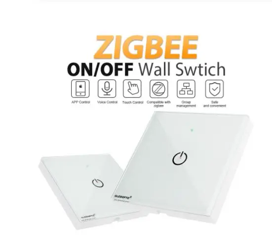 AC110-220V ZigBee 3.0 smart light panel switch controller Wireless wall Remote work with APP phone amazon echo plus gatew