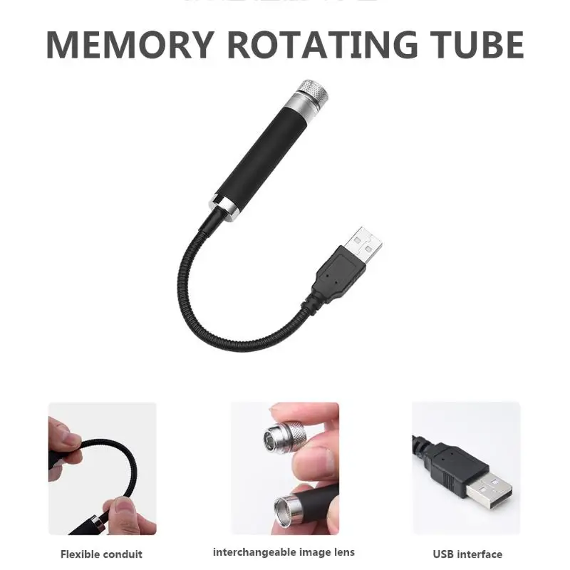 USB автомобильный светильник на крышу звезды с низким тепловым излучением и долгим сроком службы внутренний светодиодный светильник звездного лазера
