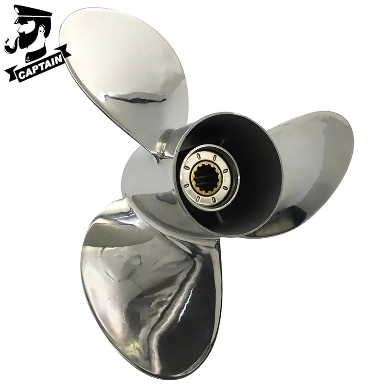 35HP 40HP 50HP Propeller 11.1x13 Fit Tohatsu Outboard Engines 13 Tooth Spline RH 3T5B64527-1 Stainless Steel