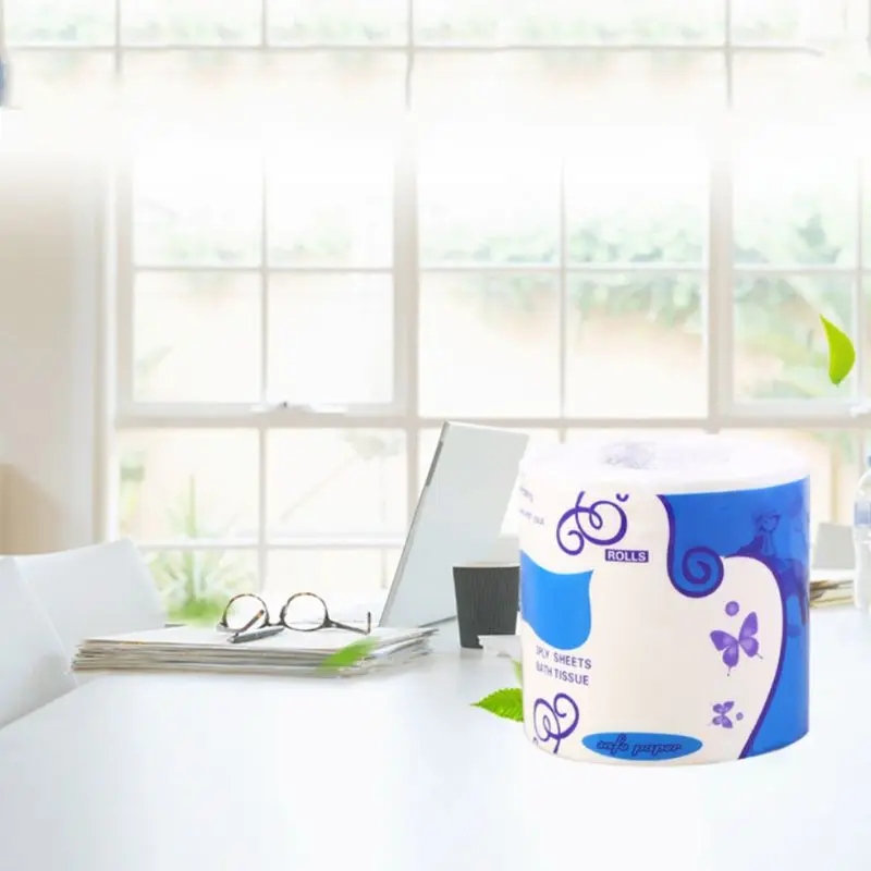 

10x10cm Three Layer Toilet Tissue Home Bath Toilet Roll Paper Soft Toilet Paper Skin-friendly Paper Towels