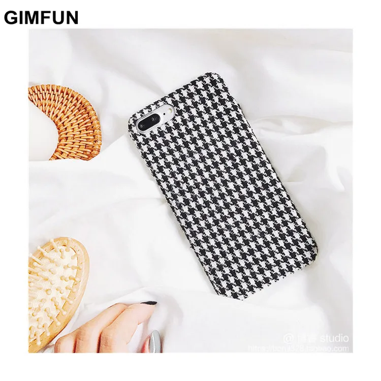 Gimfun осенне-зимний Мягкий тканевый чехол для телефона для Iphone11 Pro Max чехол красный черный ТПУ чехол для Iphone Xr X Xsmax 7 6 8 Plus - Цвет: white