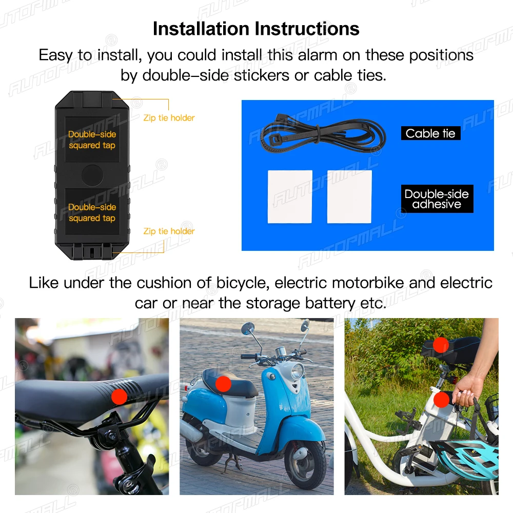 gps location tracker Bicycle Bike Wireless Alarm System Vehicle Remote Control Vibration Voice Alarm Bicycle Protection Anti-Lost SOS Security Alarm gps tracker for car