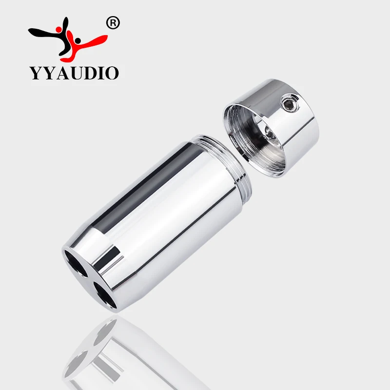 YYAUDIO-DIY HIFI 순수 알루미늄 실버 솔리드 스틸 스피커, 비디오 오디오 케이블 와이어 바지 부츠 동축 y 스플리터, 4 개