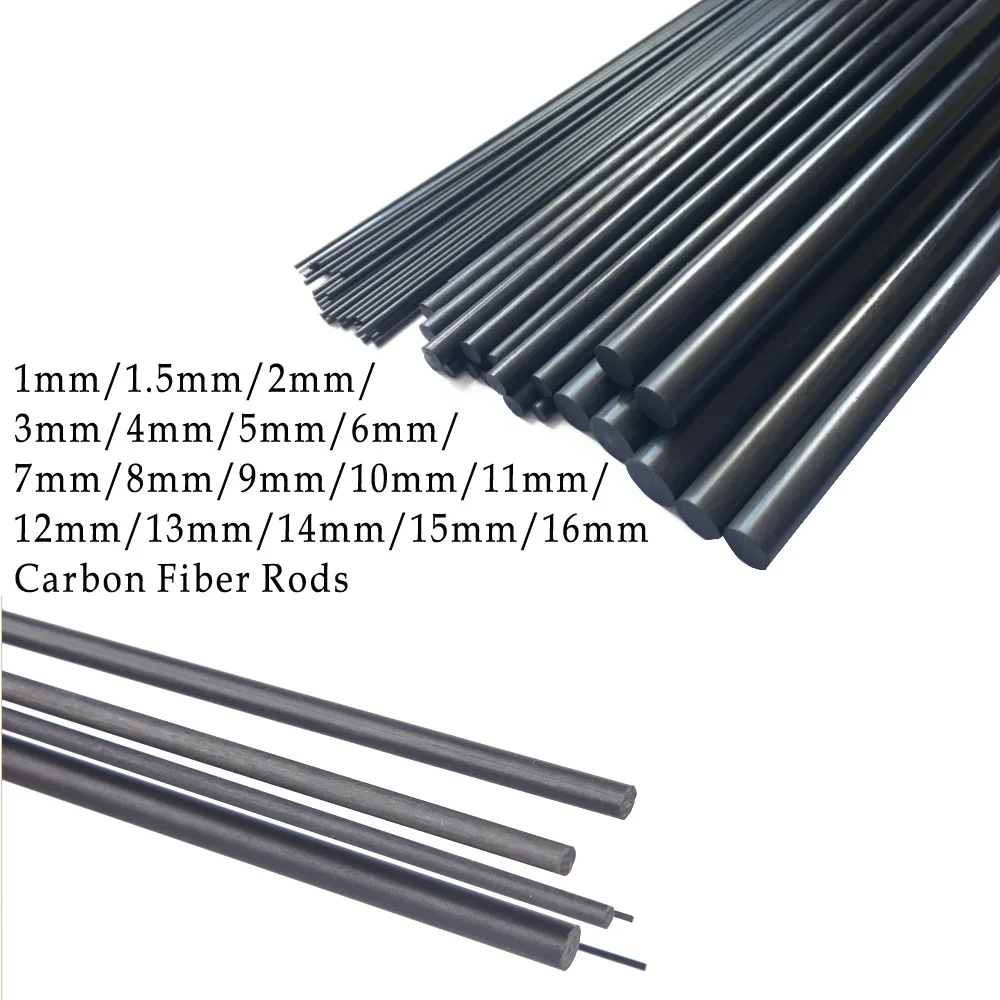 16pcs/lot New Carbon Fiber Rods for RC Plane DIY tool wing tube