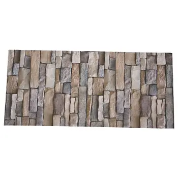 

3D Stone Wall Vinyl Nature Emboss Roll Brick Wallpaper Tv Background Sticker(Rock pieces)45*100cm