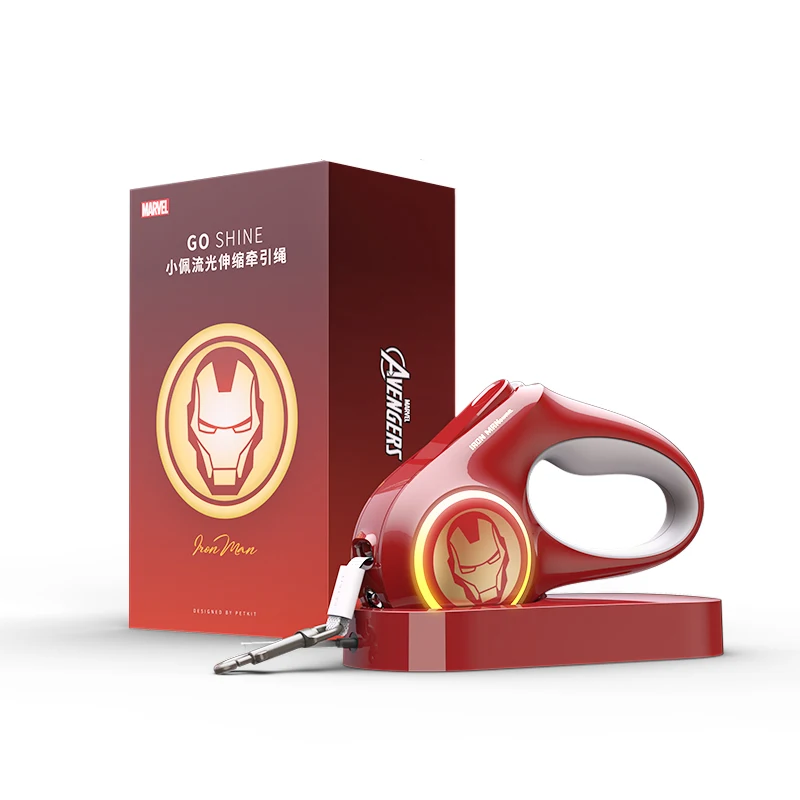 Iron Man Size 3m XIAOMI MIJIA PETKIT собака телескопическая Тяговая веревка версия MARVEL ошейник собака ремень безопасности Щенок Воротник игрушка из веревки для собак Продукты - Цвет: Iron Man Size 3m