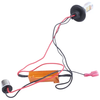 

2X Bau15S 1156 P21W S25 42Smd Switch Back Led White Drl & Amber Turn Signal Light Interior Led Bulb