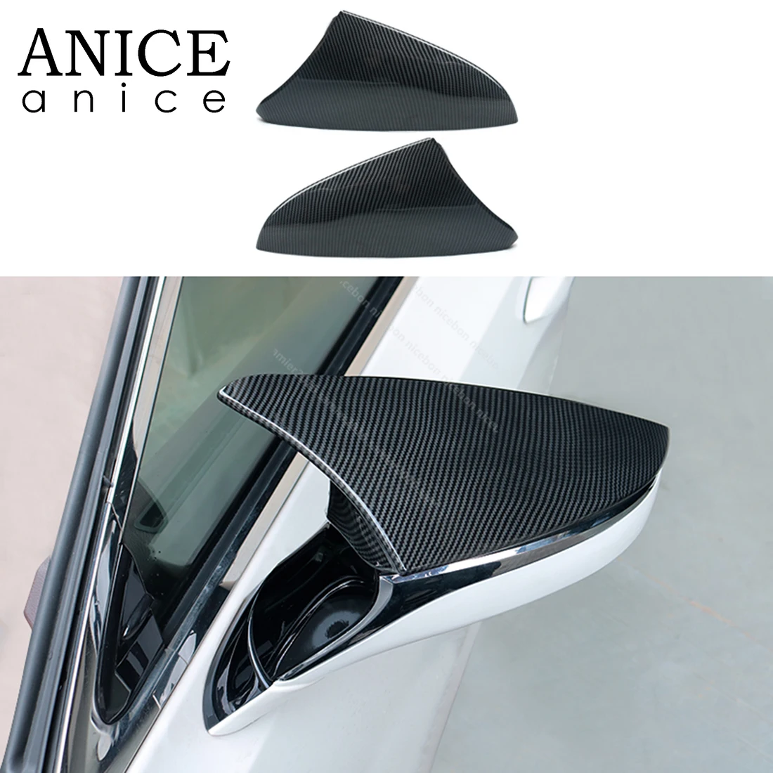 

ABS Carbon fiber color Rearview Mirrors Cover Cup Fit For Lexus UX250H/200 ES300H/350 LC500/500H LS500/500H RC300/350 RS(F)